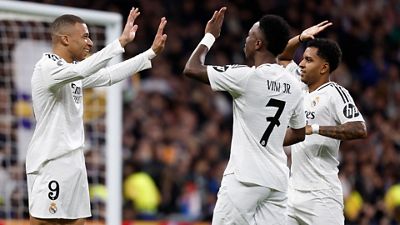 Real Madrid starting lineup for Manchester City clash