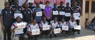 Escuela sociodeportiva de la Fundación Real Madrid en Bukavu