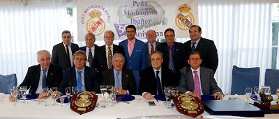 Florentino Pérez at the 50th anniversary of the Madridista Ibáñez supporters group