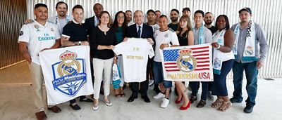 Florentino Pérez recibió a la Peña Madridista New York City