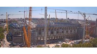Las grúas de la remodelación del Santiago Bernabéu