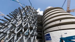 Construcción de las nuevas torres del paseo de la Castellana