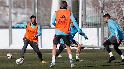 Último entrenamiento antes del debut en Copa