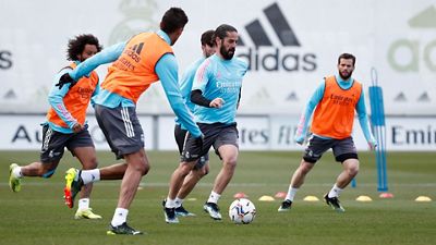 Último entrenamiento antes de visitar al Celta