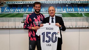 Nacho: 150 partidos de Liga con el Real Madrid