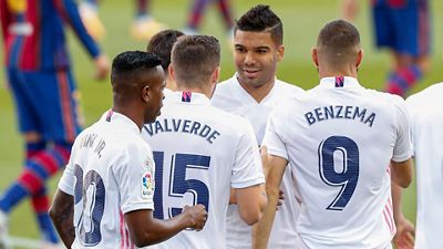 Once madridistas ya han marcado en el Clásico