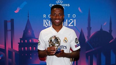 Vinicius Jr., elegido el mejor jugador del Real Madrid-Liverpool
