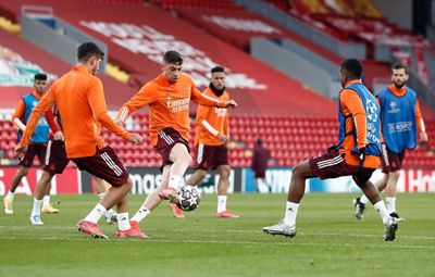 entrenamiento del real madrid en anfield