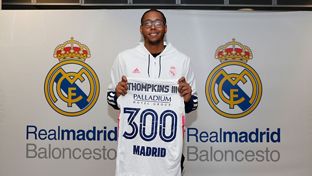 Thompkins, 300 partidos con el Real Madrid