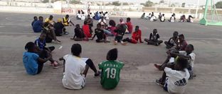 Escuela sociodeportiva de la Fudación Real Madrid en Diourbel