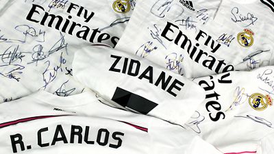 Leyendas de Europa, en una subasta especial de camisetas