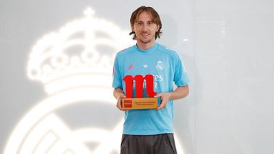 Modrić, Jugador Cinco Estrellas Mahou de la temporada