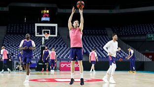 Último entrenamiento antes del primer partido de la final de la Liga