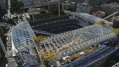 El Santiago Bernabéu del siglo XXI: el espectacular movimiento de la estructura de cubierta del lateral este