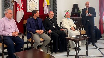 La Fundación Real Madrid visita al Patriarca Latino de Jerusalén