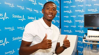 Reconocimiento médico de Alaba