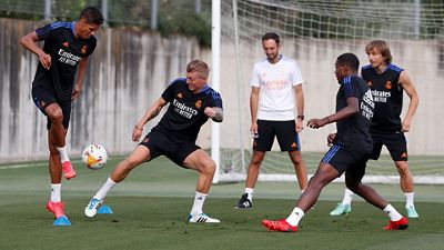 Intensidad física para Modrić, Kroos, Varane, Alaba y Bale