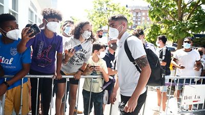 Así fue la llegada del Real Madrid a Vitoria