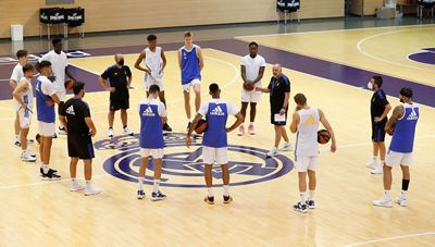 primer entrenamiento del real madrid de baloncesto