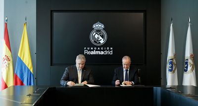 el presidente de colombia visita la ciudad real madrid