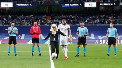 Susana Rodríguez hizo el saque de honor