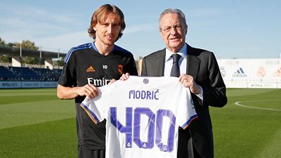 Modrić: “Jugar 400 partidos con el Real Madrid es una felicidad tremenda'