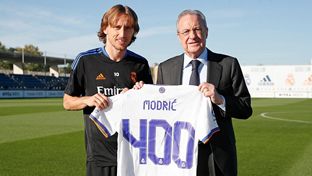 Modrić: “Jugar 400 partidos con el Real Madrid es una felicidad tremenda'