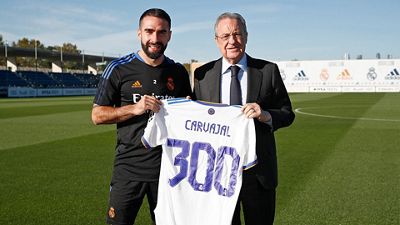 Carvajal: “Es un orgullo conseguir esta cifra de partidos con esta camiseta”