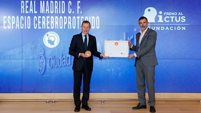 El Real Madrid recibe la certificación de Espacio Cerebroprotegido por la Fundación Freno al Ictus