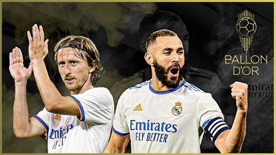 Benzema y Modrić, nominados al Balón de Oro 2021
