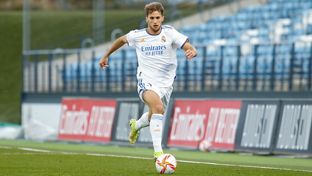 Once inicial del Castilla contra el Linense