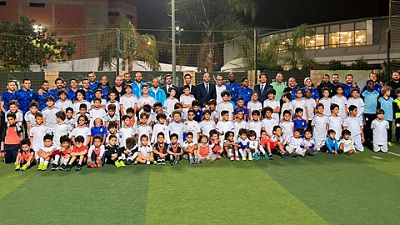 Arbeloa, en el 10º aniversario de la escuela de la Fundación en Egipto