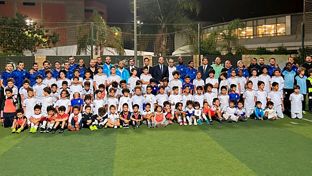 Arbeloa, en el 10º aniversario de la escuela de la Fundación en Egipto