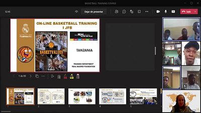 Formación telemática de baloncesto y valores para entrenadores de Tanzania