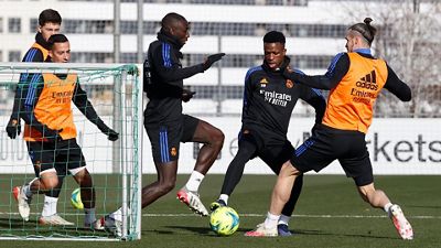 El Real Madrid prepara el derbi