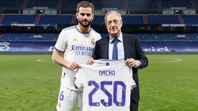 Nacho cumple 250 partidos con el Real Madrid