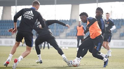Último entrenamiento antes de viajar a Bilbao