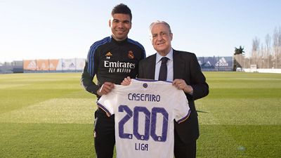 Casemiro: camiseta conmemorativa por sus 200 partidos de Liga