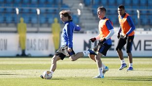 Letzte Trainingseinheit vor dem Spiel gegen Valencia