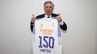 Ancelotti: 150 partidos con el Real Madrid