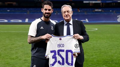 Isco leva 350 jogos pelo Real Madrid
