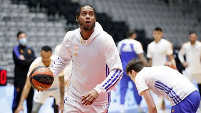 Entrenamiento antes de la semifinal de Copa