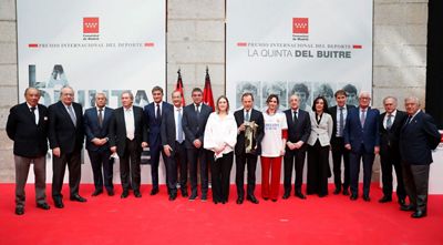 acto de entrega del premio internacional del deporte a la quinta del buitre
