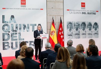 acto de entrega del premio internacional del deporte a la quinta del buitre