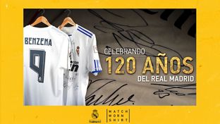 Novo leilão benéfico de camisolas históricas do Real Madrid por ocasião do 120º aniversário do clube