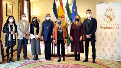 La alcaldesa de Jerez, Arbeloa y la Fundación “la Caixa” presentan la V Jornada de la Fundación Real Madrid en Andalucía