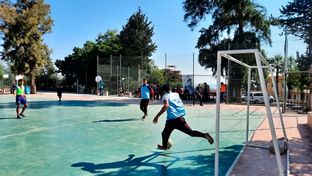 Coaches from the Rmeileh Refugee Camp Foundation receive training