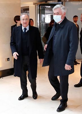 florentino pérez y ancelotti ya están en londres