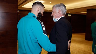 Ancelotti saludó a la plantilla en el hotel de concentración