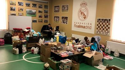 Two Foundation and Epicenter for children schools in Ukraine converted into a food collection and distribution centre to support families